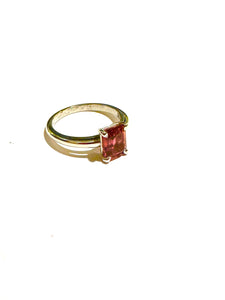 9ct Yellow Gold Pink Tourmaline Ring