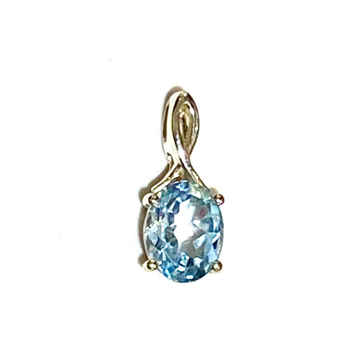 Sterling Silver Blue Topaz Pendant