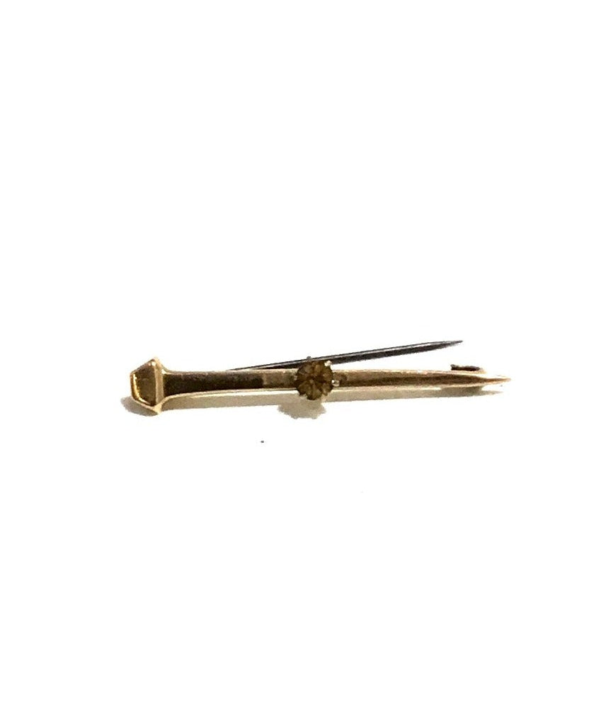 Bar Brooch with Small Citrine