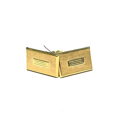 Vintage Modernist Gold Plate Cufflinks