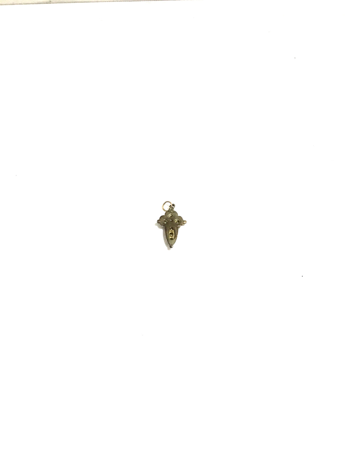 9ct Gold Seed Pearl Cross Pendant