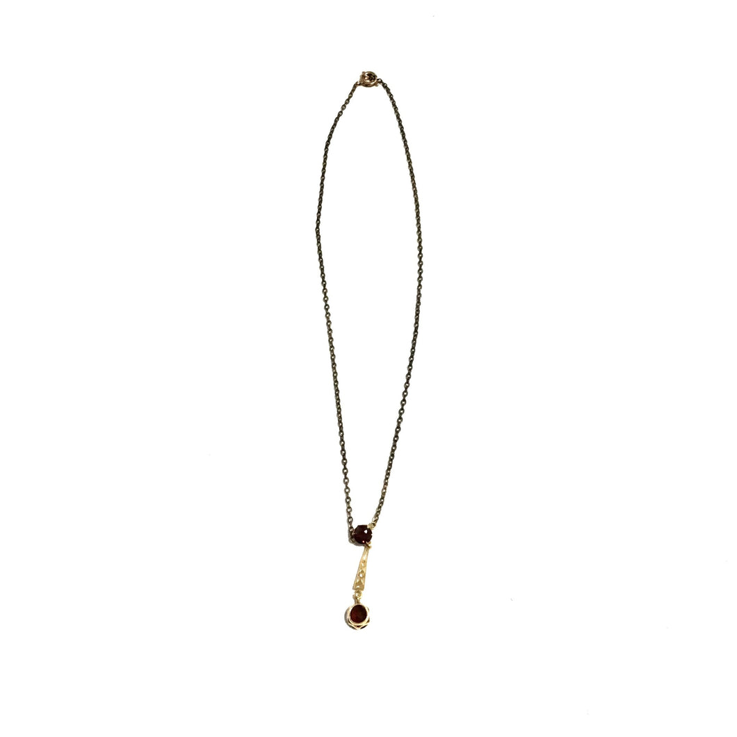 Victorian 10ct Gold Garnet Necklace