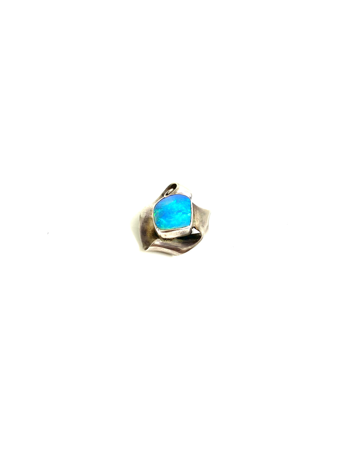 Black Opal Sterling Silver Pendant