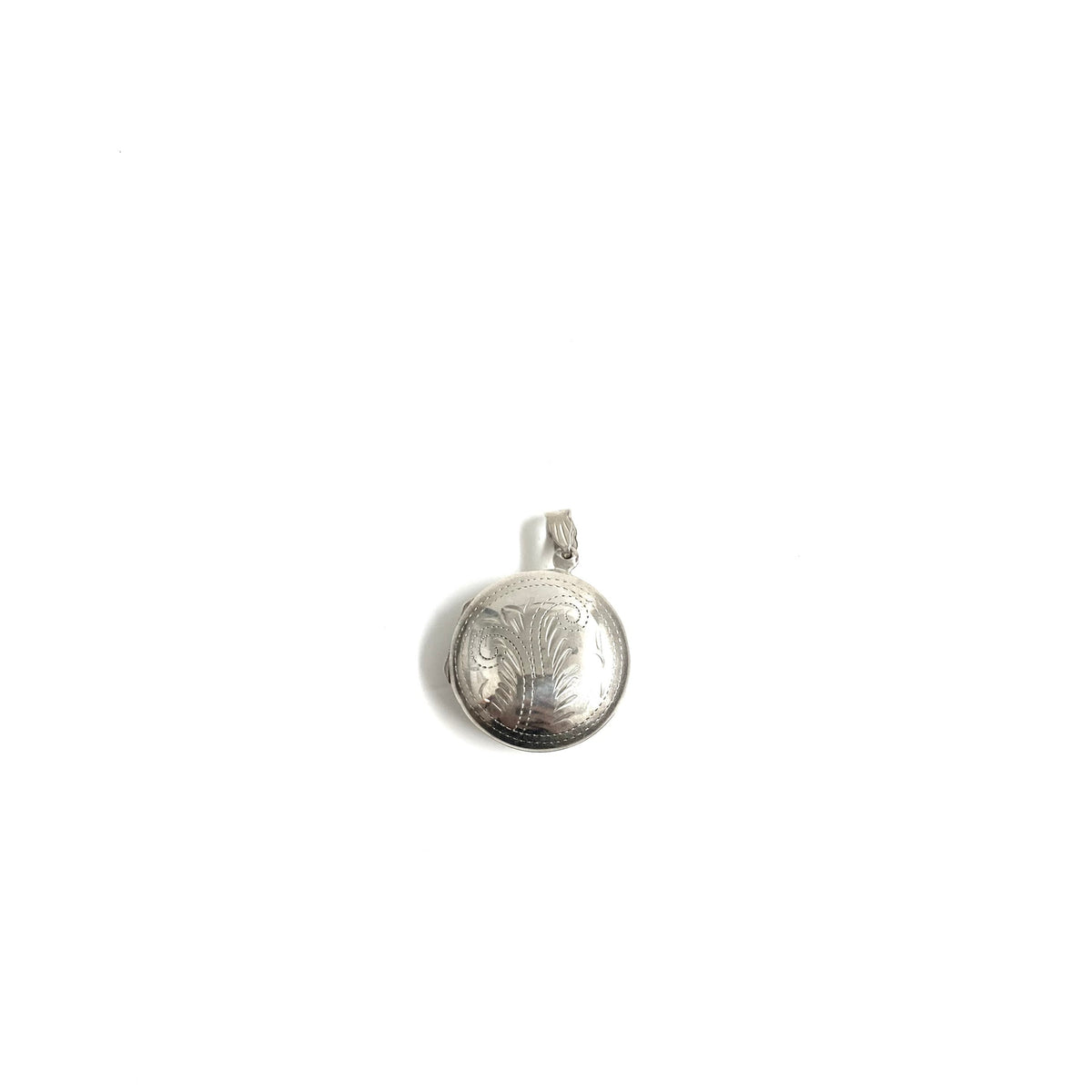 Sterling Silver Round Engraved Locket