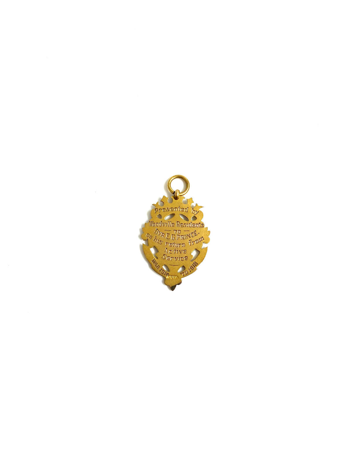 9ct Gold Woodville Residents Service Medal