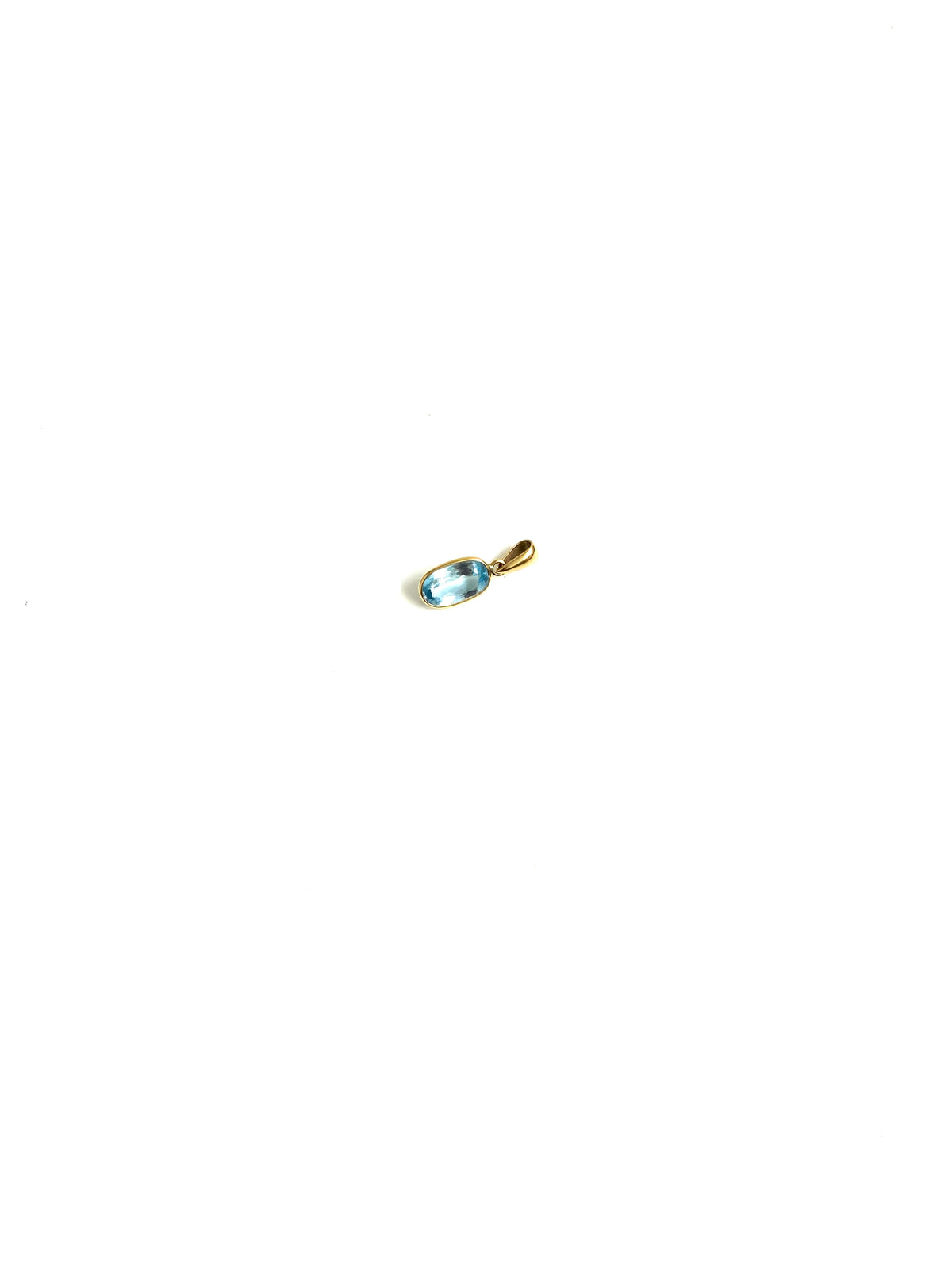 14ct Gold Aquamarine Pendant