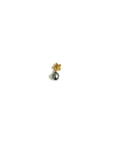 19ct Gold Diamond and Black Tahitian Pearl Pendant