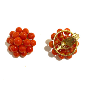 Stunning Momo Coral clip on Earrings