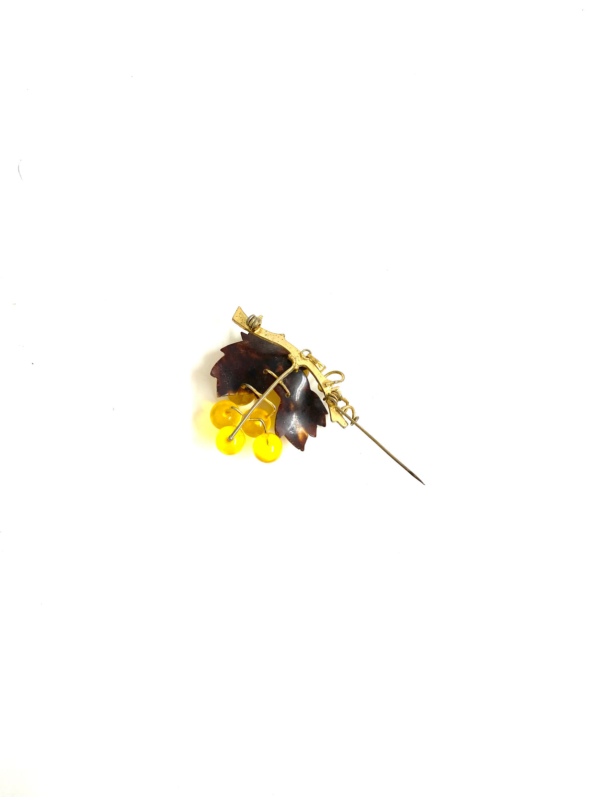 Antique 18ct Yellow Gold Erudite and Honey Amber Brooch