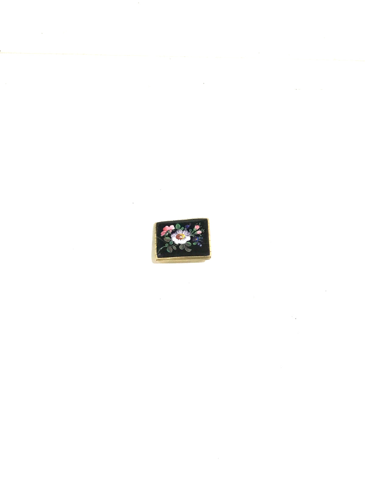 9ct Gold Porcelain and Enamel Brooch