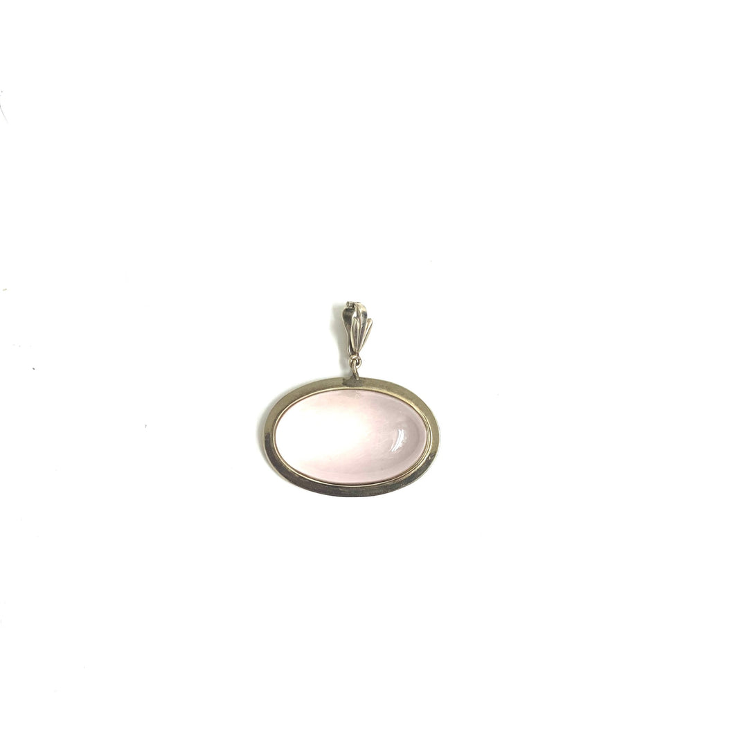 9ct Gold Rose Quartz Pendant