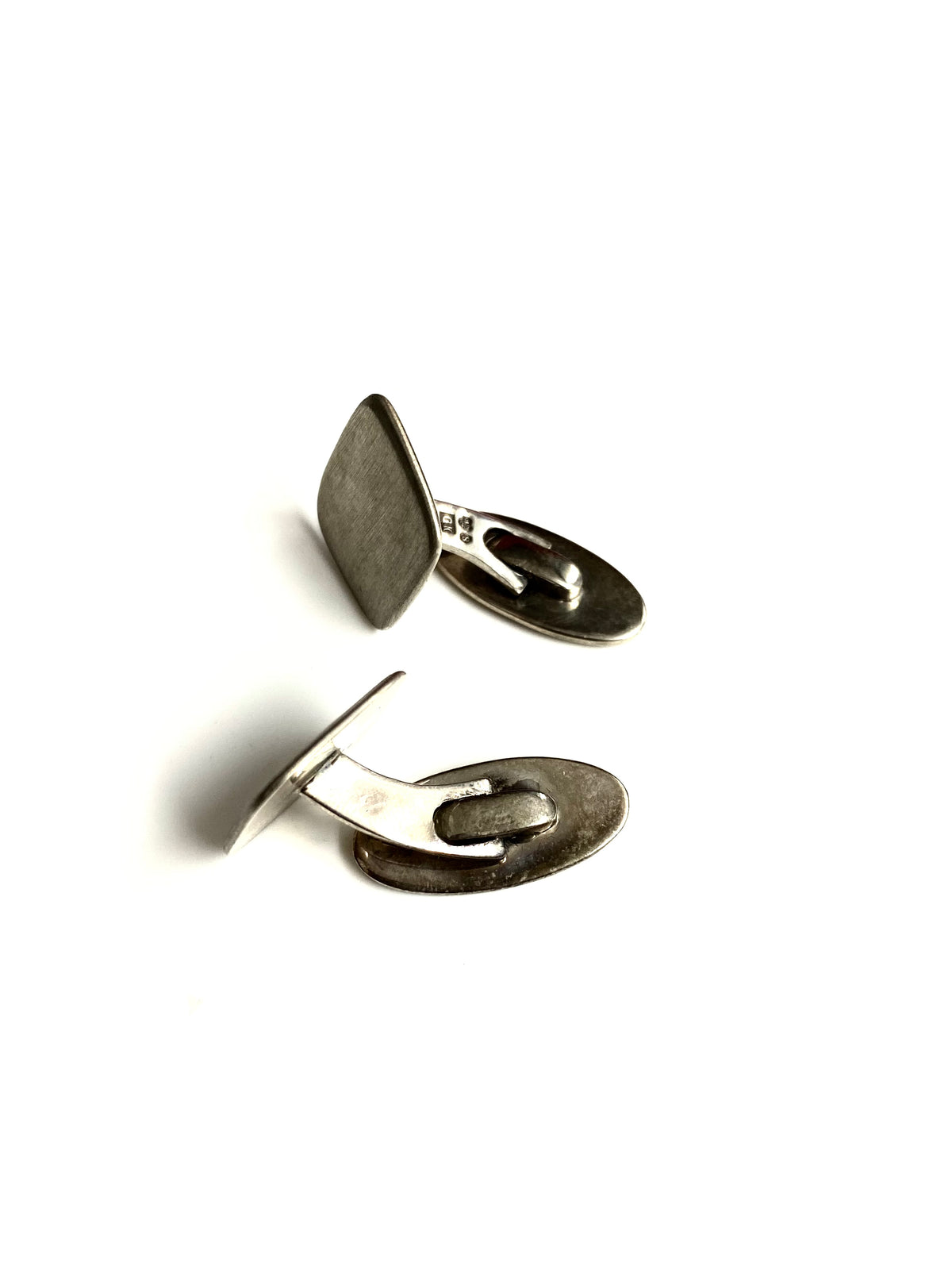 Vintage Sterling Silver Square Cufflinks