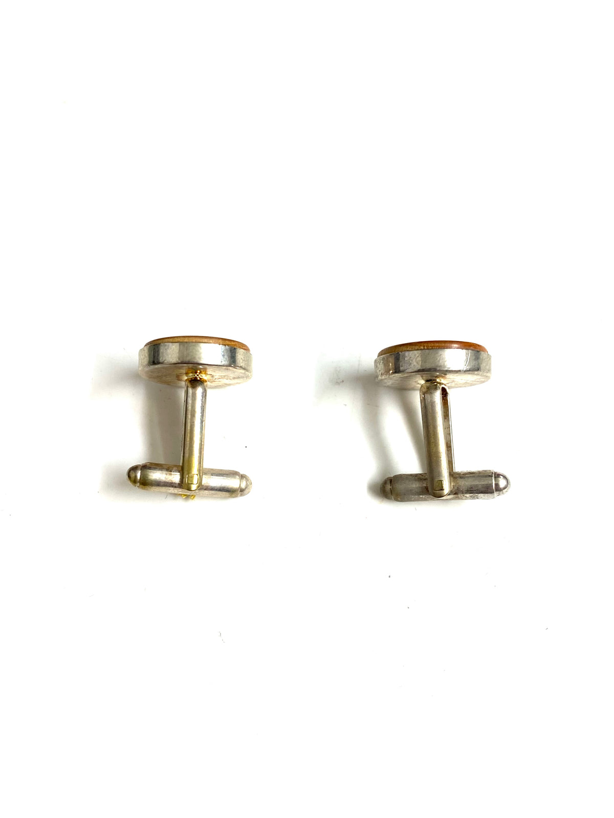 Costume Wooden Circle Cufflinks