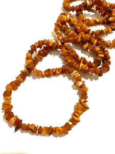 Small Rough Amber Opera Length Necklace