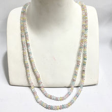 Sterling Silver Facated French Crystal Beaded Necklace