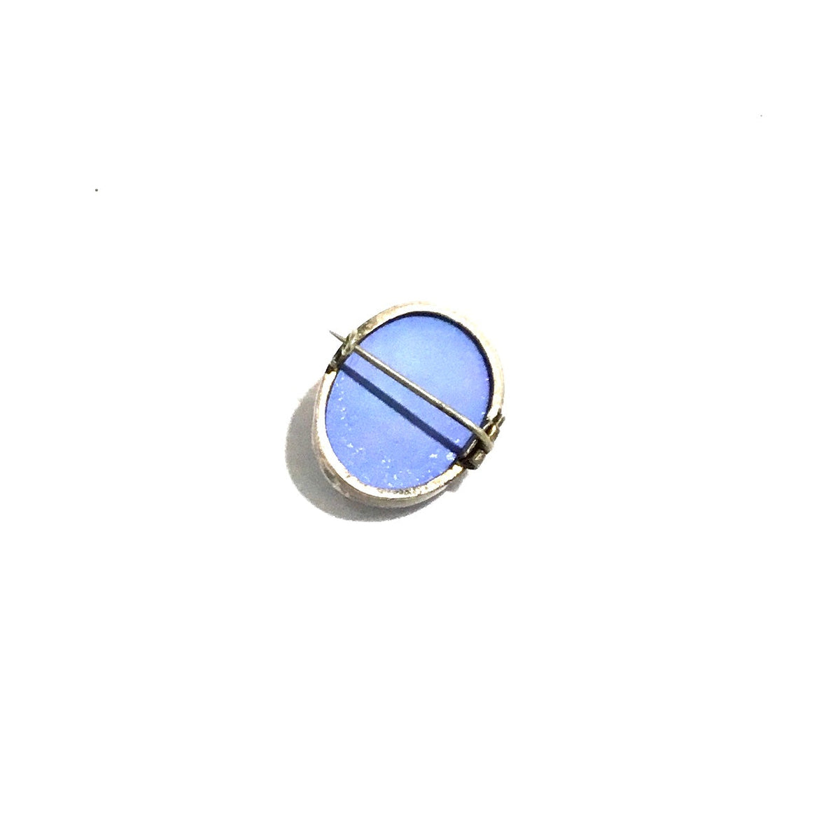 Antique Sterling Silver German Agate Brooch