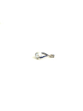 9ct White Gold Sapphire, Pearl and Diamond Pendant