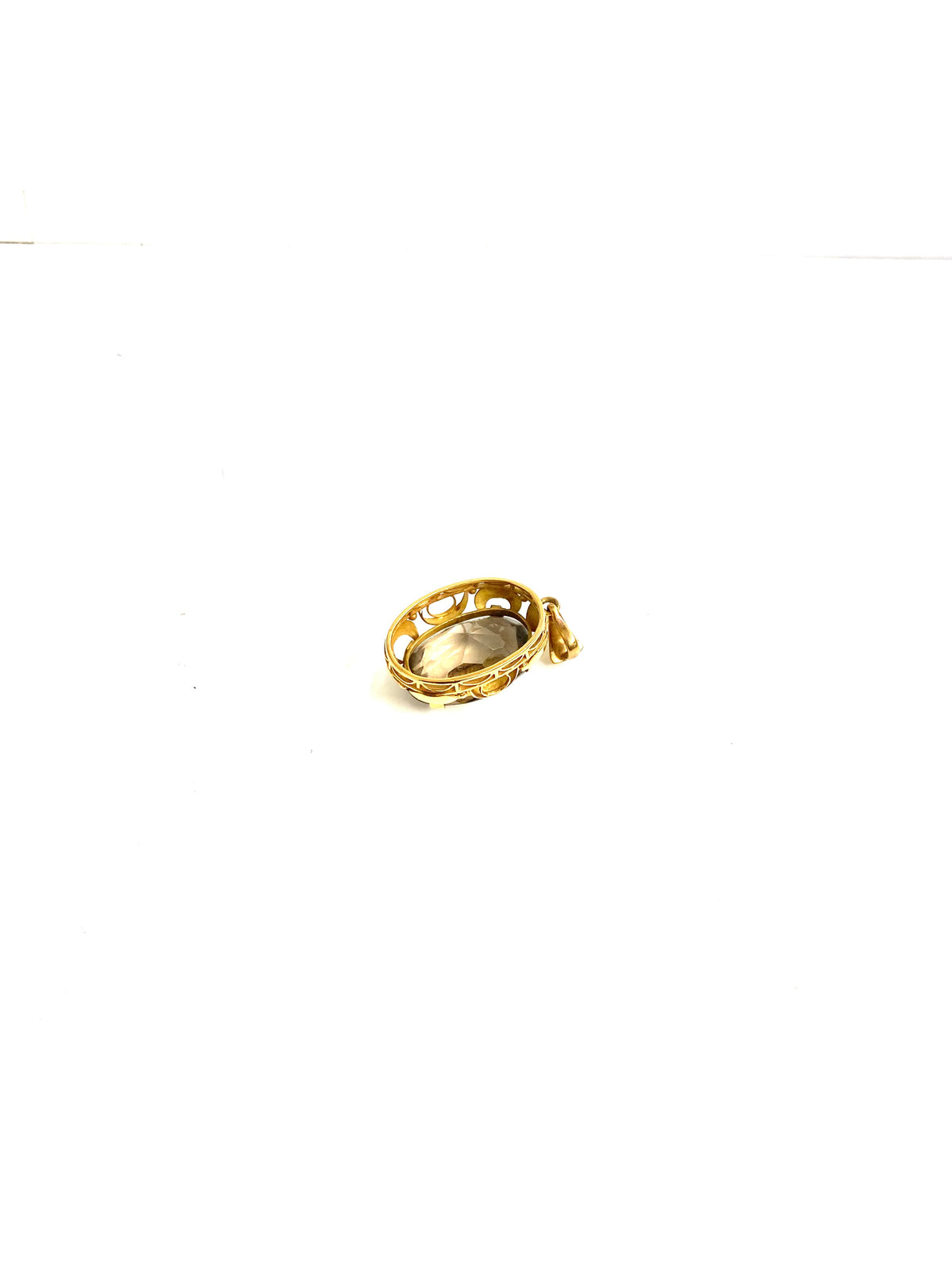 18ct Gold Smokey Quartz Pendant