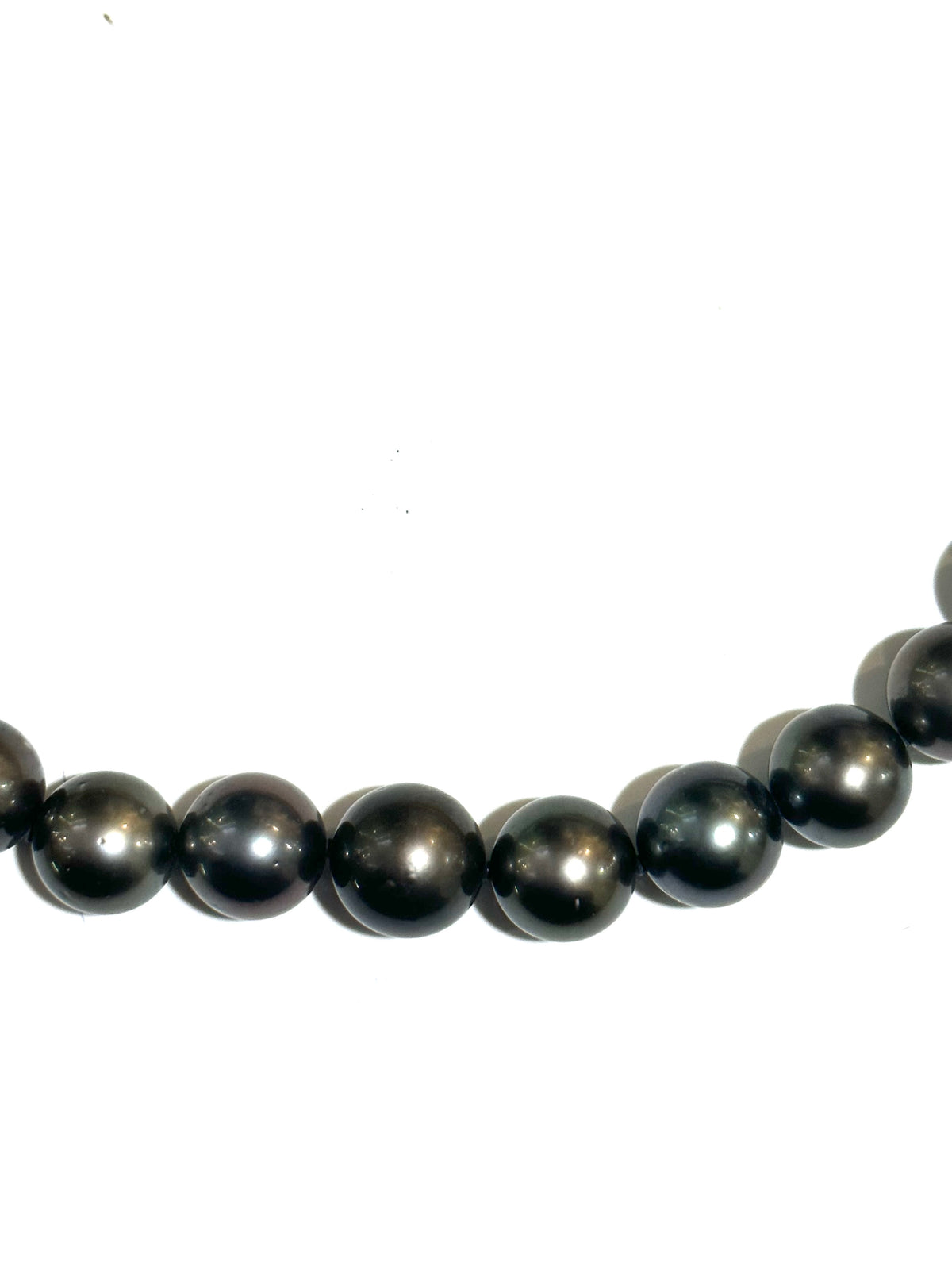 Graduated Black Tahitian  Pearl Necklace