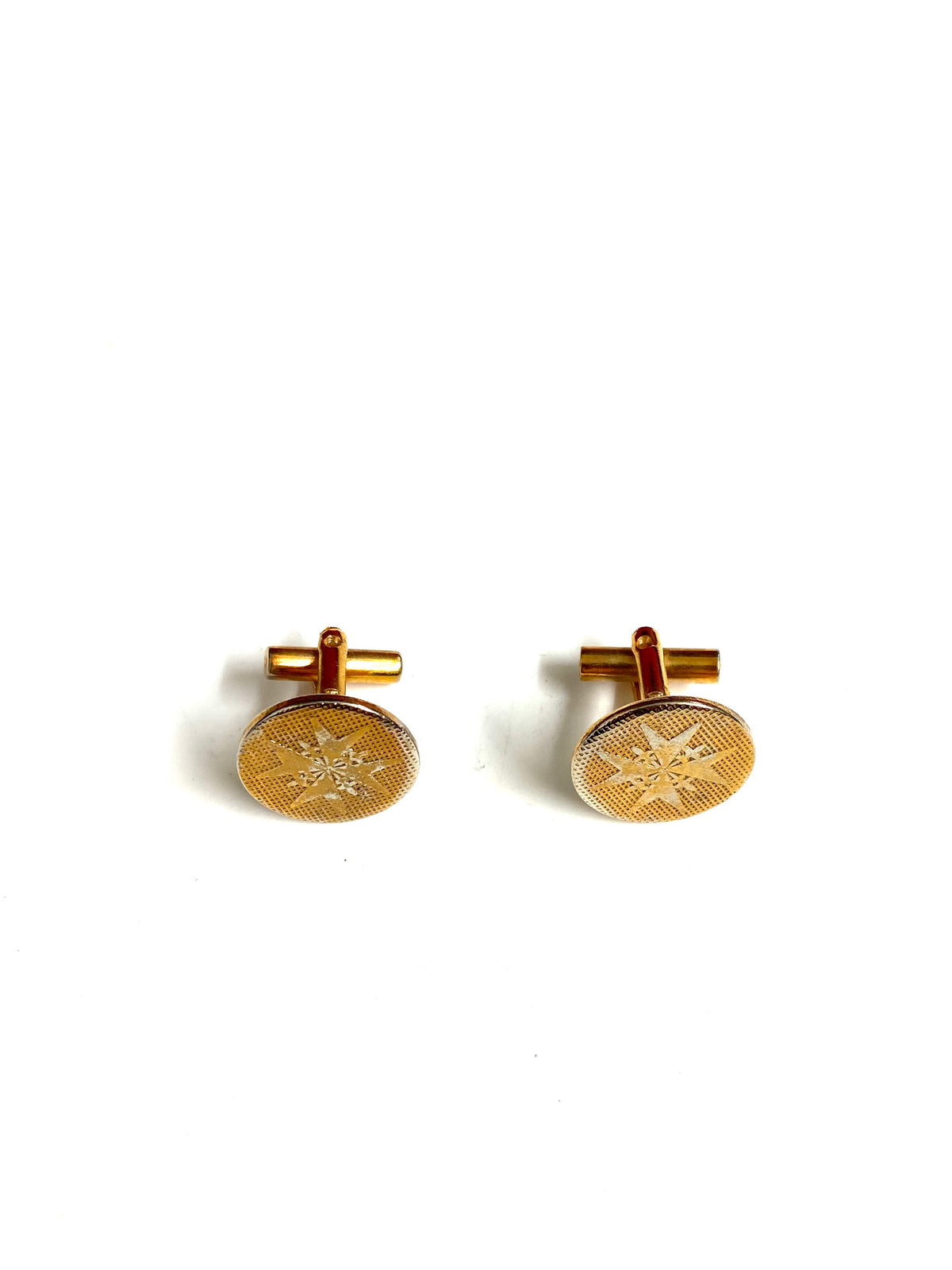 Vintage Maltese Cross Sterling Silver Gold Plate Cufflinks