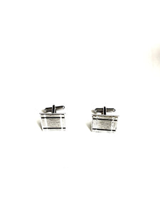 Sterling Silver Square Engraved Cufflinks