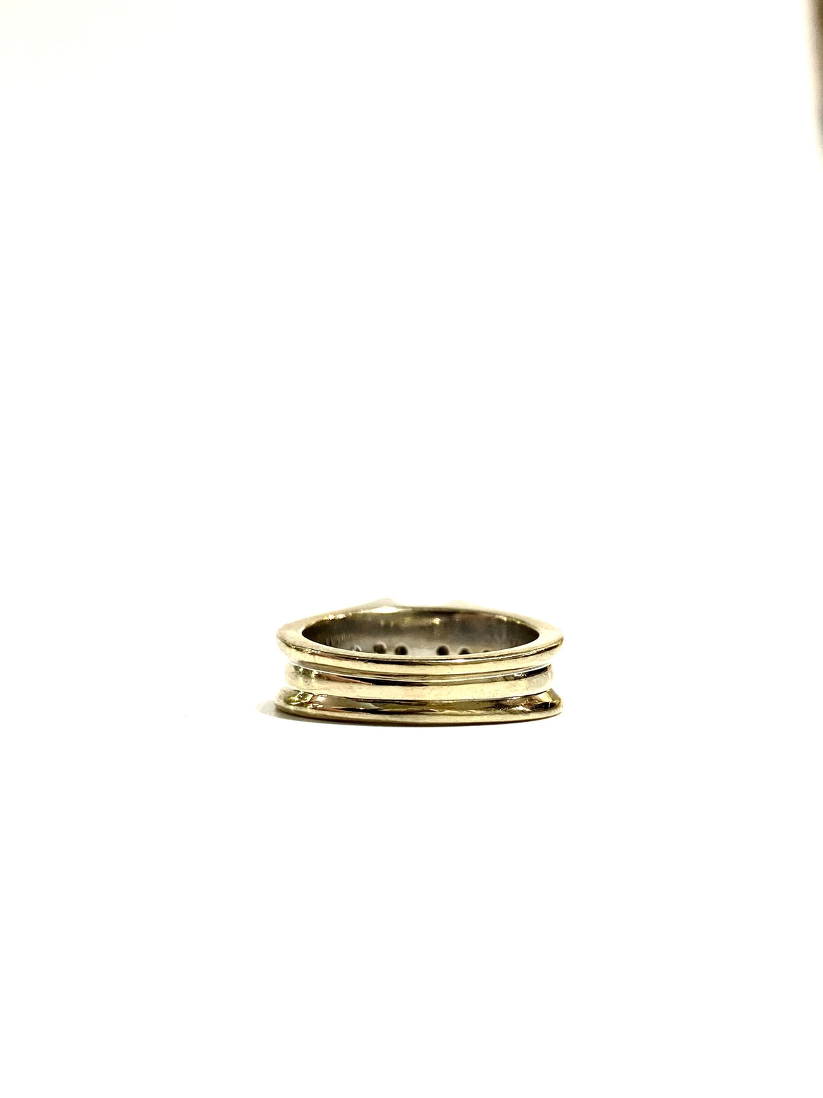 Sapphire, Diamond and Platinum Ring