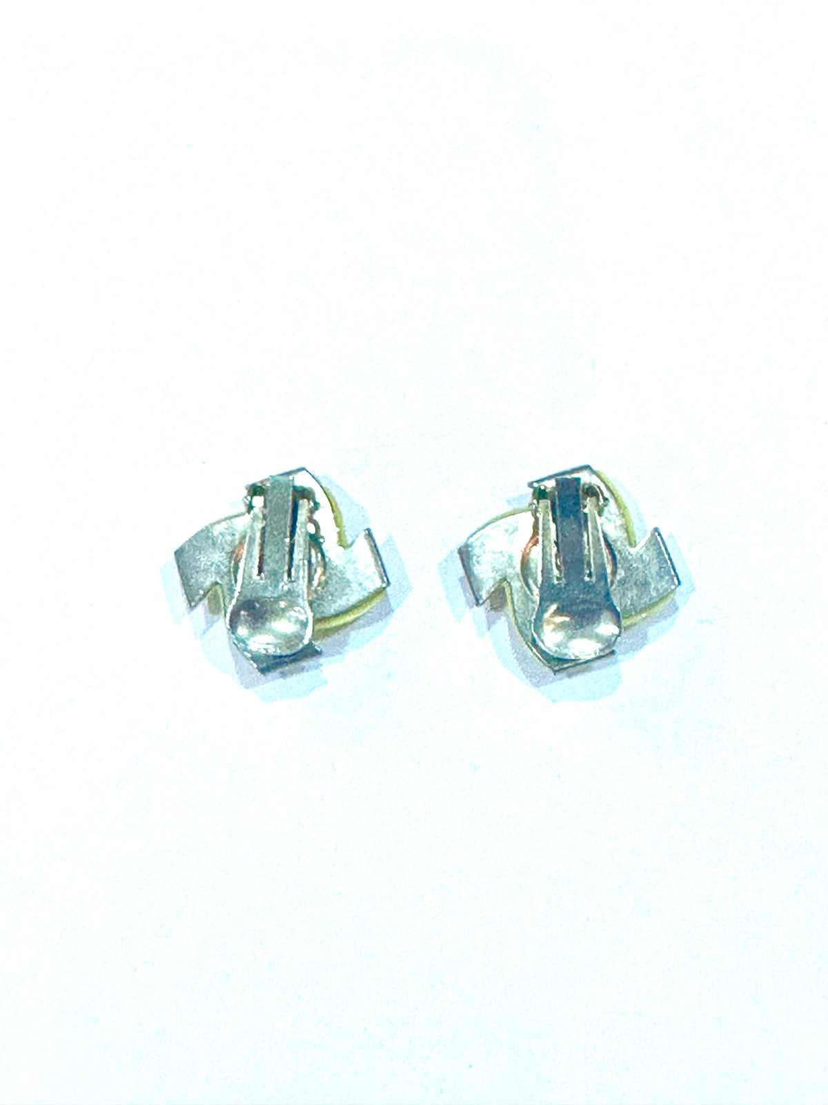 Vintage 1960s Clip On Yellow Earrings