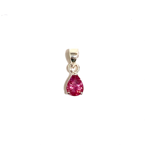 Sterling Silver Pink Tourmaline Pendant