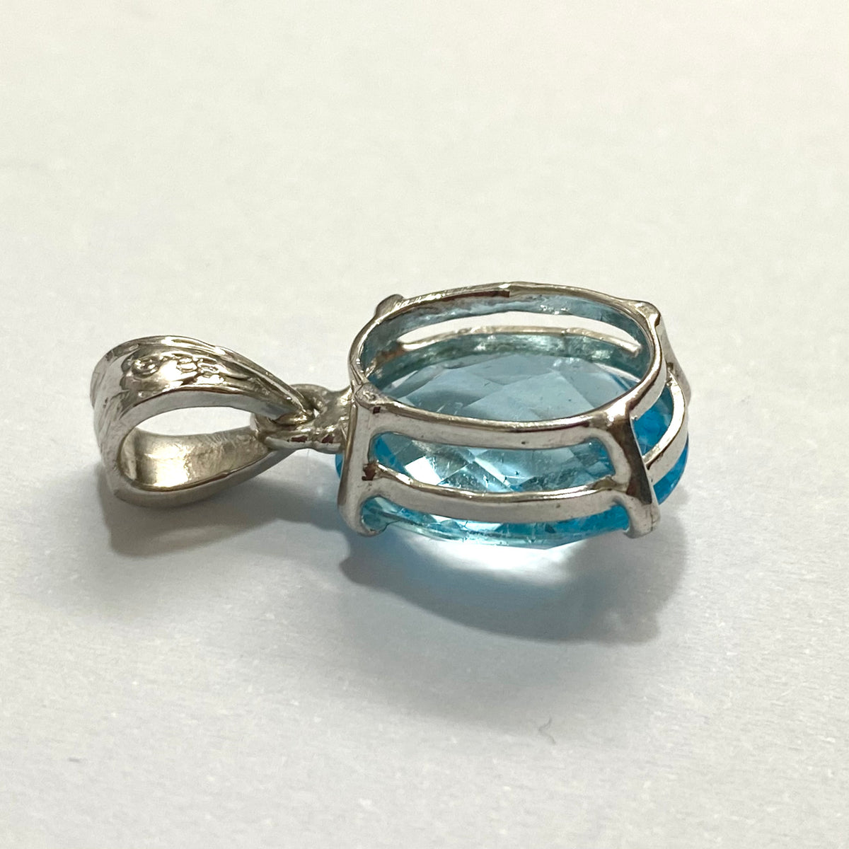 Sterling Silver Swiss Blue Topaz Pendant