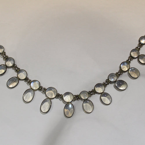 Sterling Silver Victorian Moonstone Necklace