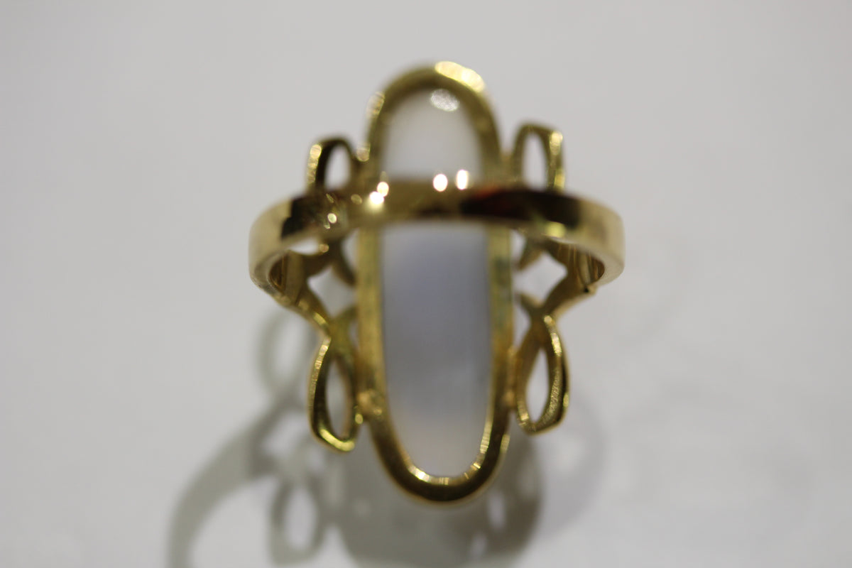 9ct Gold Natural Moonstone Ring