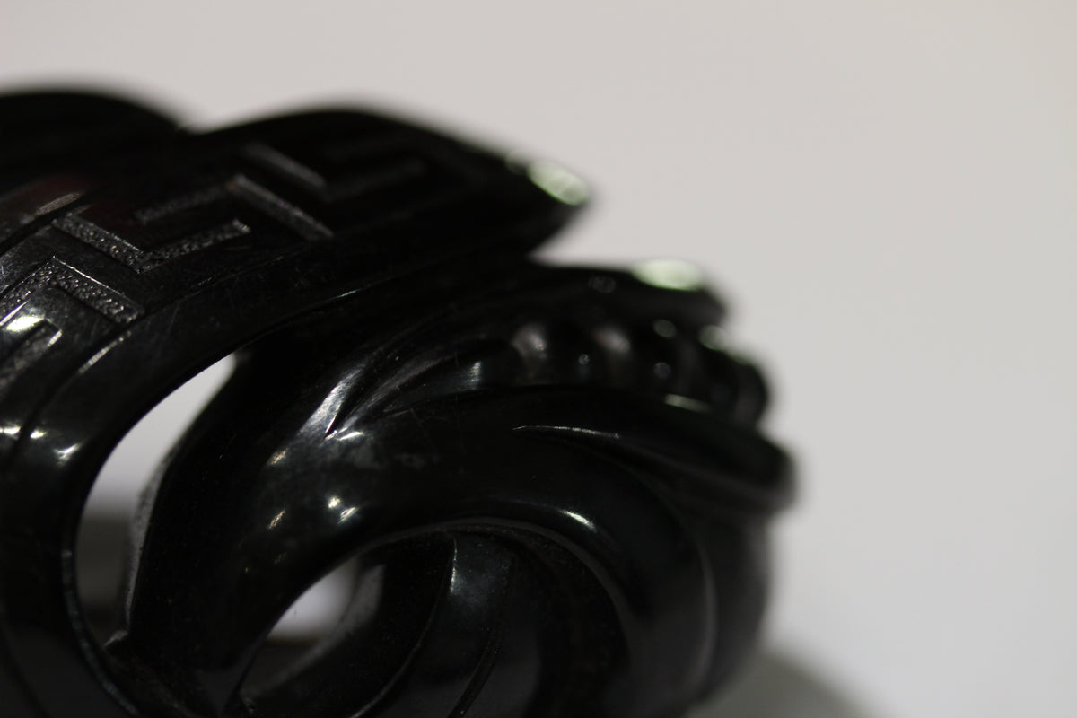 Victorian Whitby Jet Brooch