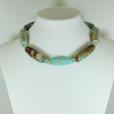 Natural Agate Beaded Necklace