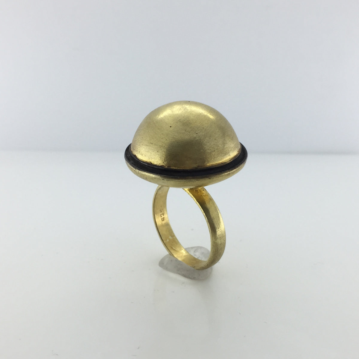 Gold Plated Sterling Silver Dome Topped Ring