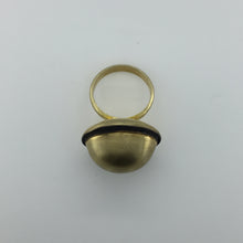 Gold Plated Sterling Silver Dome Topped Ring