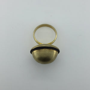 Gold Plated Sterling Silver Dome Topped Ring