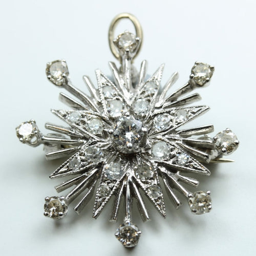 Diamond Starburst Brooch