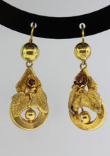Antique Etruscan Revival Ruby Earrings