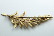 Gold and Pearl Fern Leaf Brooch