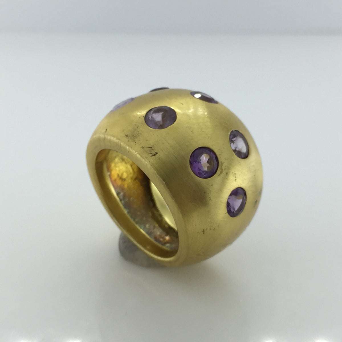 Gold Plated Sterling Silver Amethyst Ring