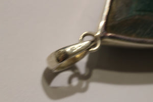 Sterling Silver Malachite Teardrop Pendant