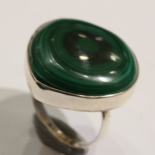 Sterling Silver Malachite Ring