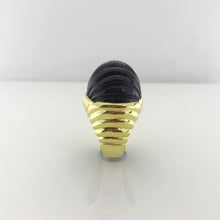 Gold Plate Sterling Silver Onyx Ring