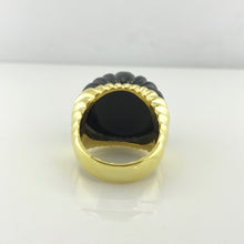 Gold Plate Sterling Silver Onyx Ring