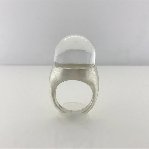 Sterling Silver Rock Crystal Ring