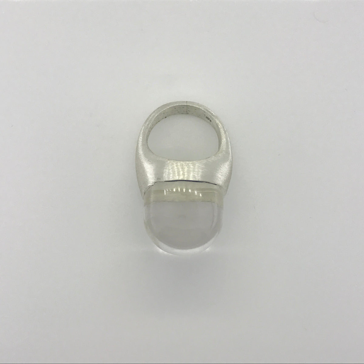 Sterling Silver Rock Crystal Ring