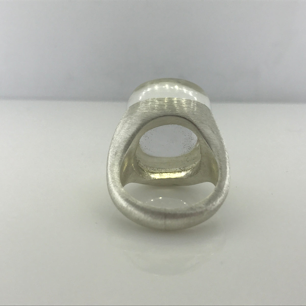 Sterling Silver Rock Crystal Ring