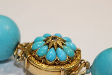 Natural Turquoise Necklace with 14ct Gold Clasp