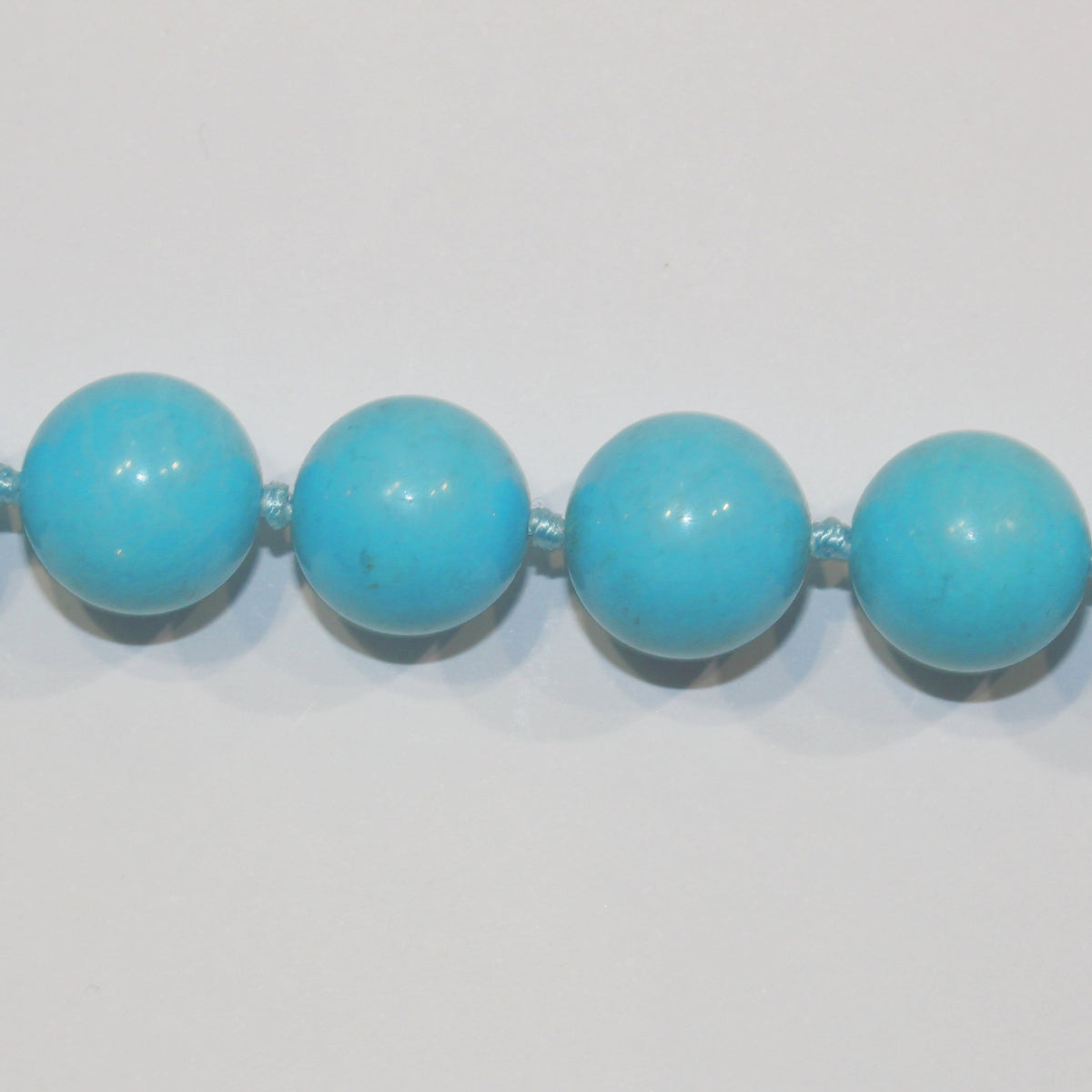 Natural Turquoise Necklace with 14ct Gold and Seed Pearl Clasp