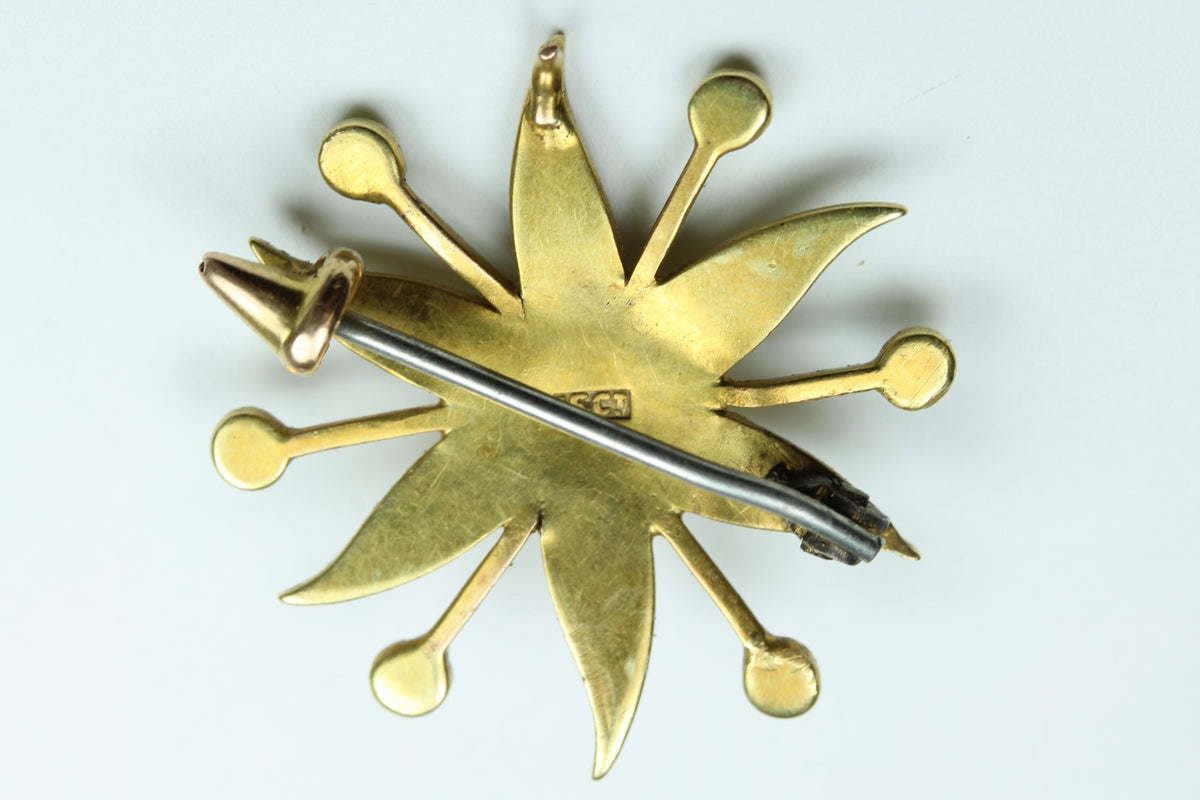 Seed Pearl Star Brooch